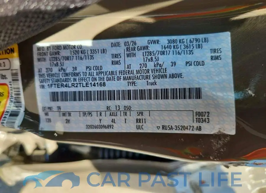 1FTER4LR2TLE14168# 12