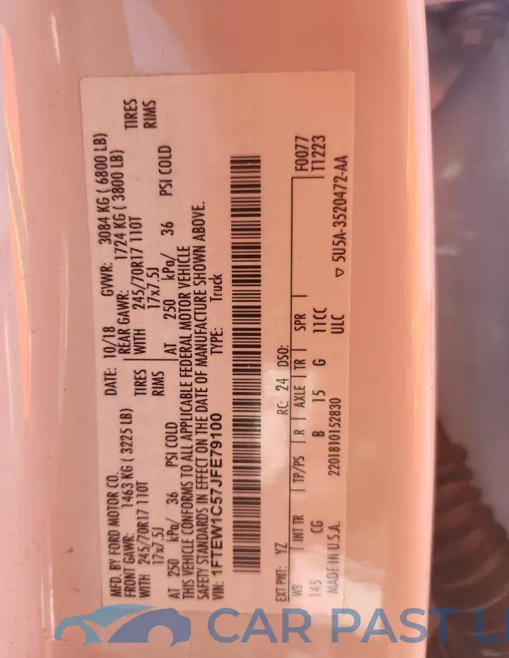 1FTEW1C57JFE79100# 12