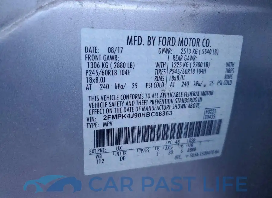 2FMPK4J90HBC66363# 13