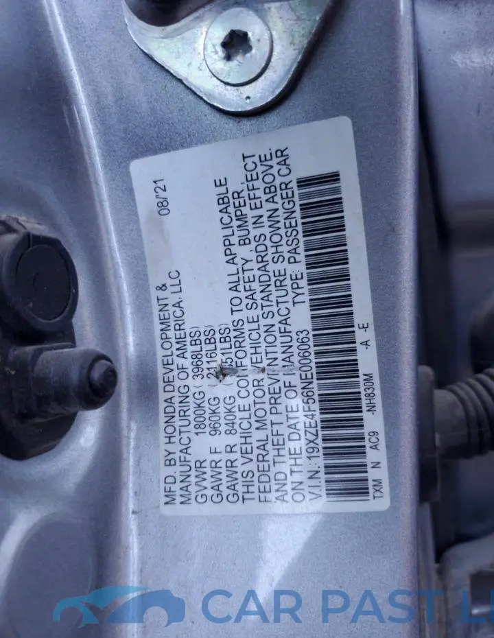 19XZE4F56NE006063# 13