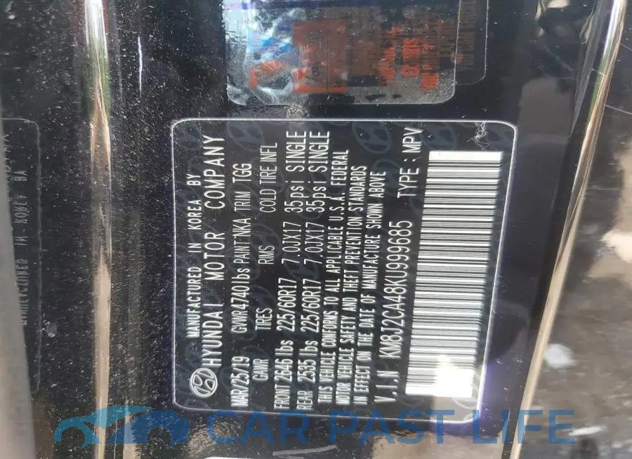 KM8J2CA48KU999685# 13