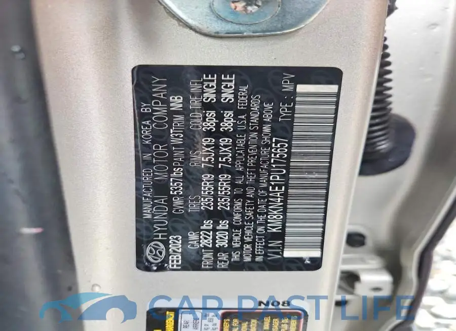KM8KN4AE1PU175657# 13