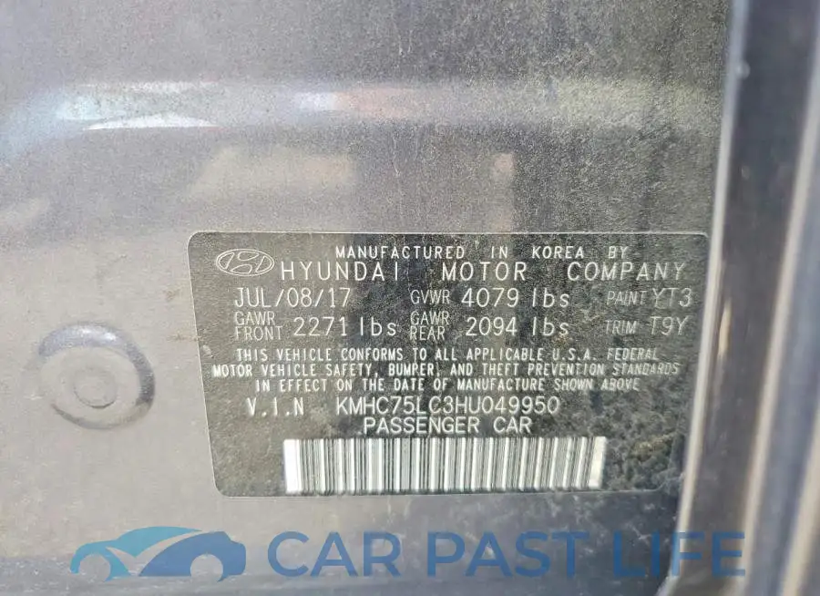 KMHC75LC3HU049950# 12