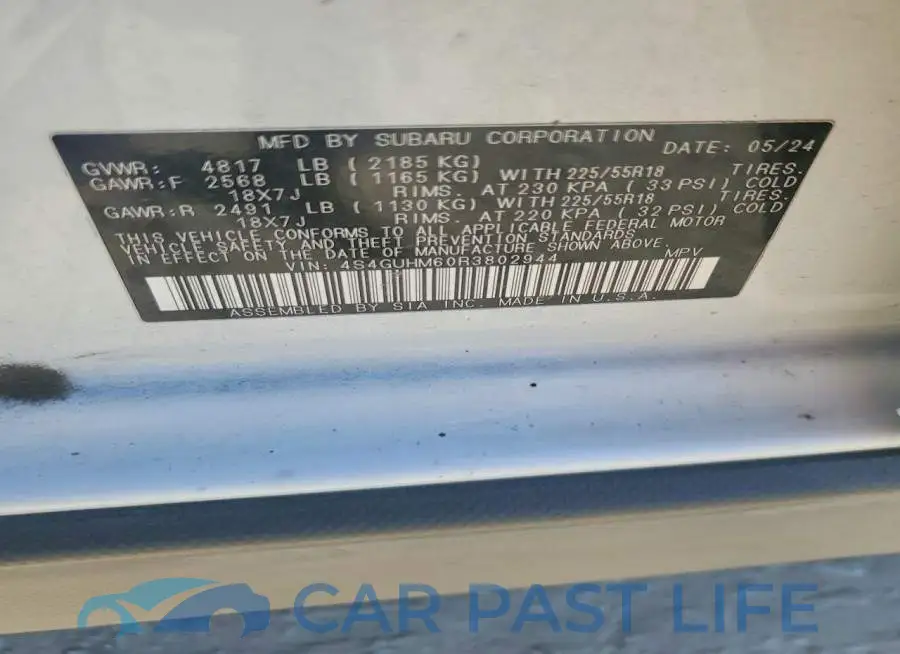 4S4GUHM60R3802944# 13