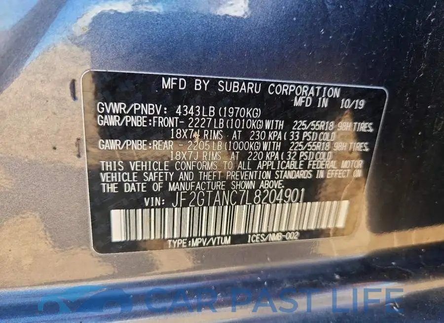 JF2GTANC7L8204901# 12