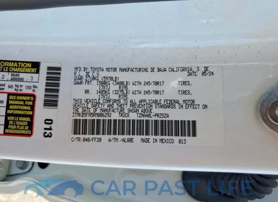 3TMKB5FN5RM006292# 13