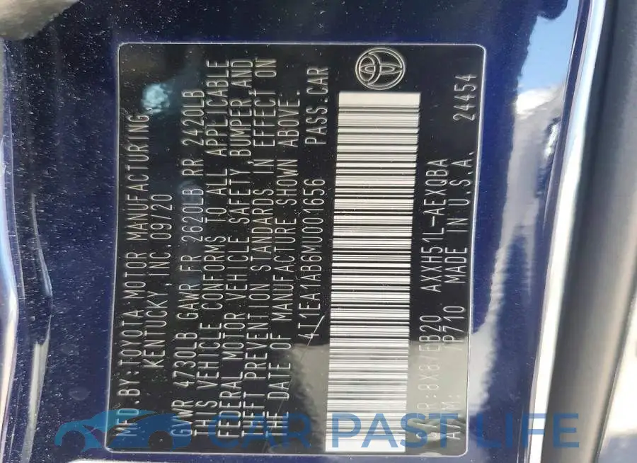 4T1EA1AB6MU001656# 12