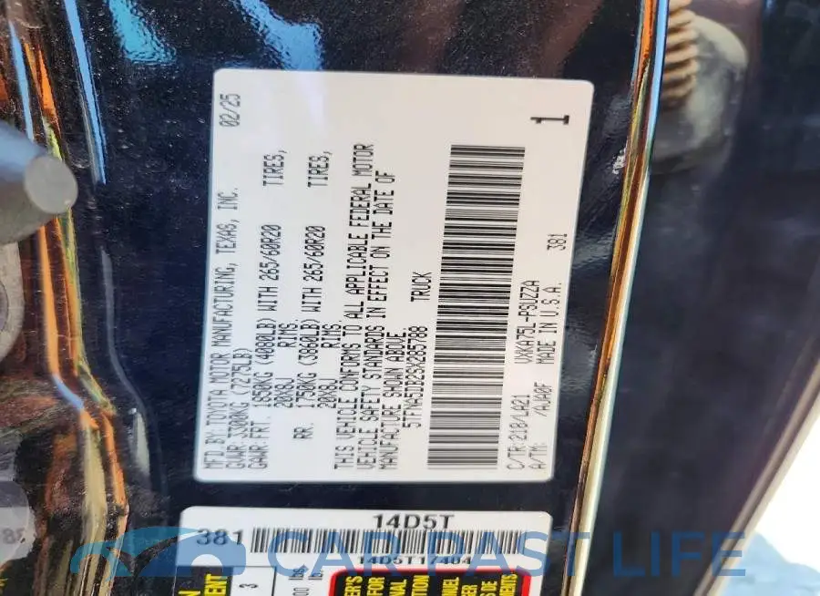 5TFNA5DB2SX285788# 12