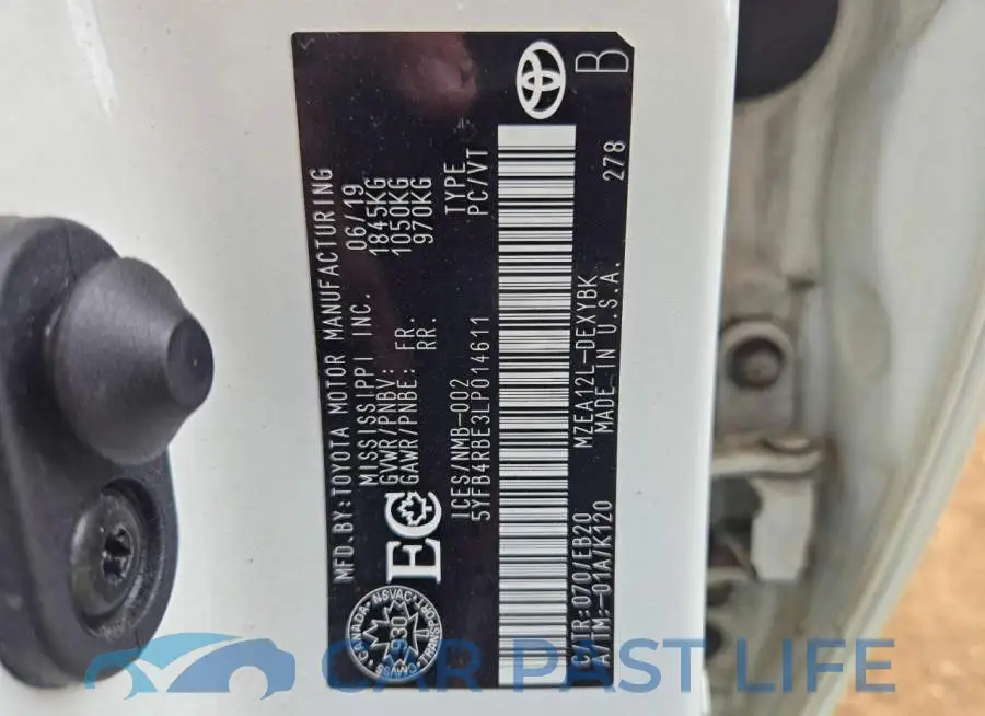 5YFB4RBE3LP014611# 13