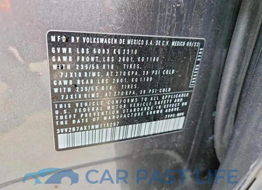 3VV2B7AX1NM115297# 13