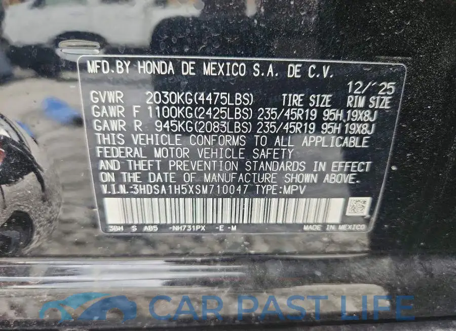 3HDSA1H5XSM710047# 13