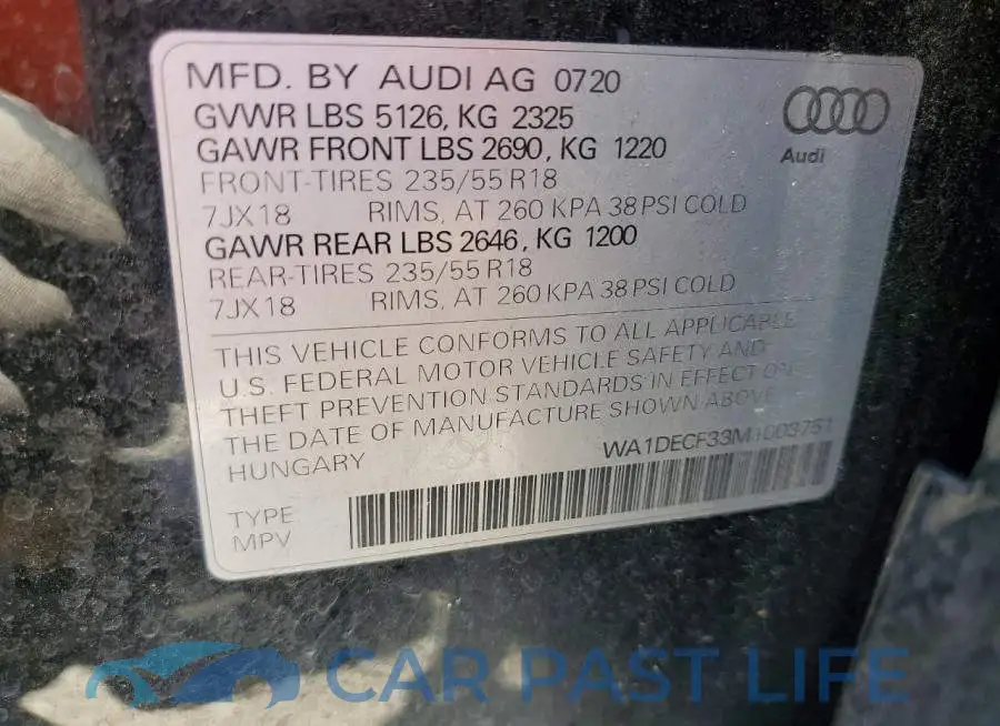 WA1DECF33M1003751# 14