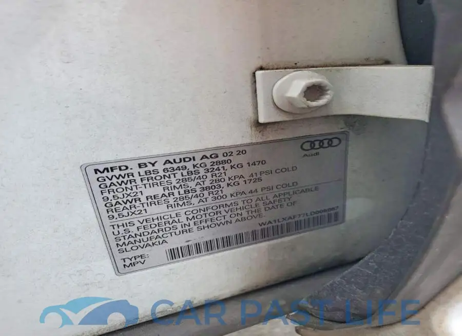 WA1LXAF77LD005867# 13