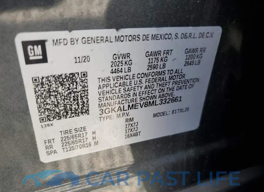 3GKALMEV8ML332661# 13