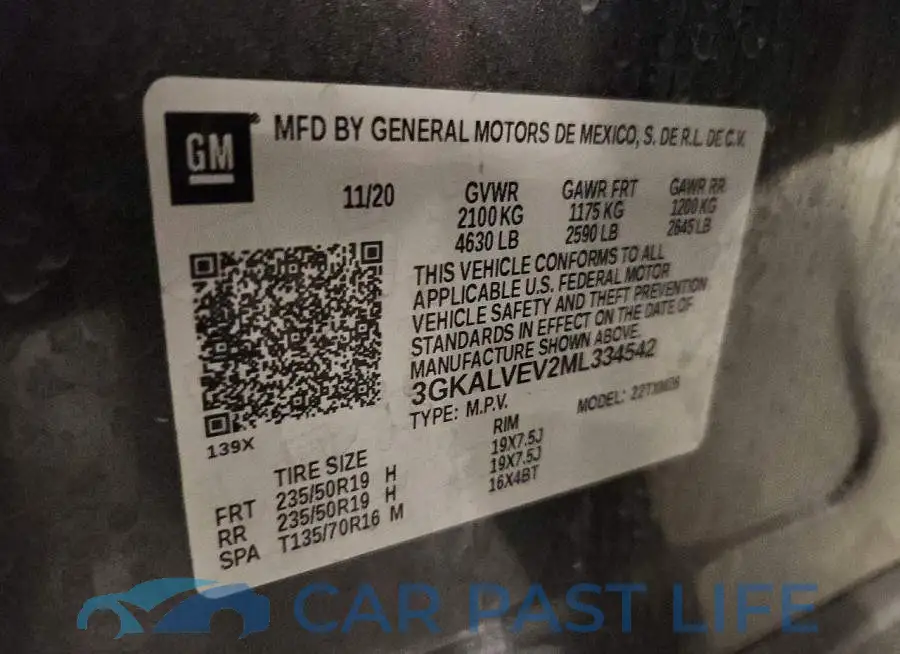 3GKALVEV2ML334542# 13