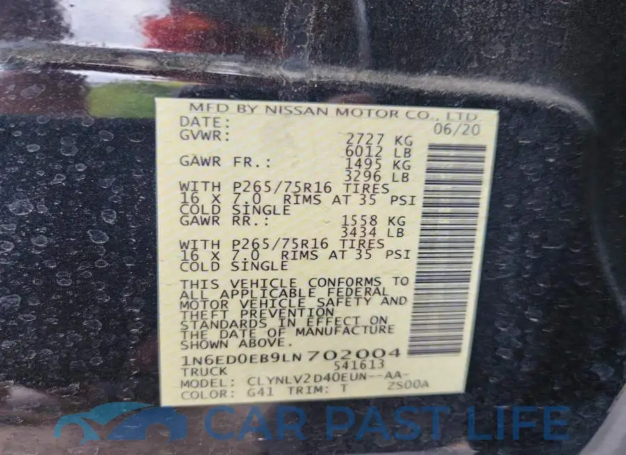 1N6ED0EB9LN702004# 13