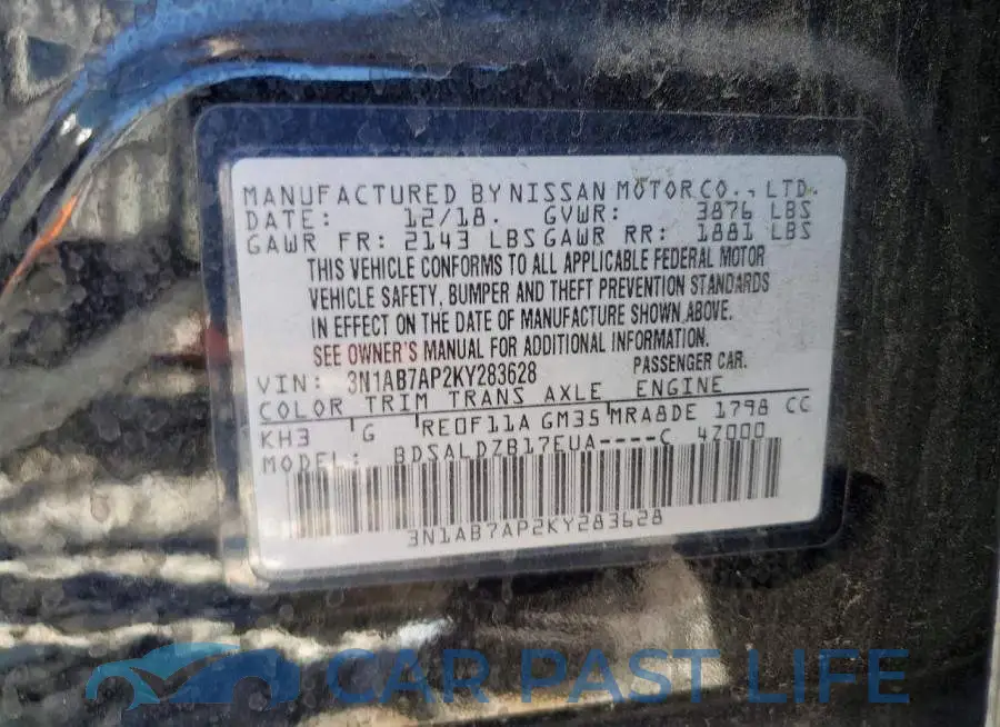 3N1AB7AP2KY283628# 13