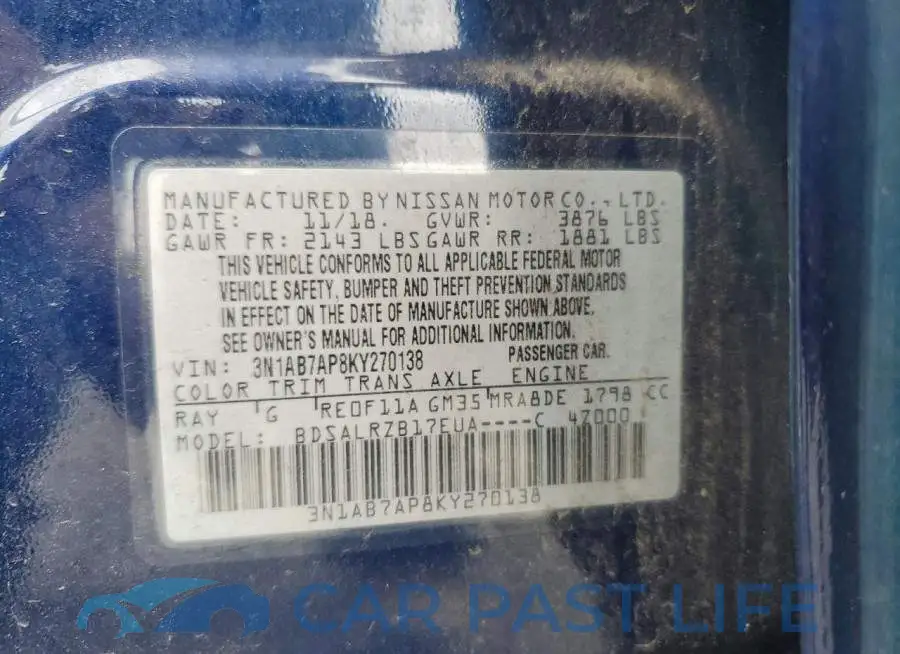 3N1AB7AP8KY270138# 12