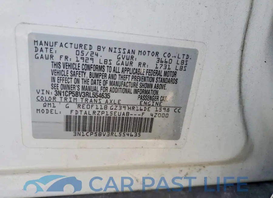 3N1CP5BV3RL554635# 12
