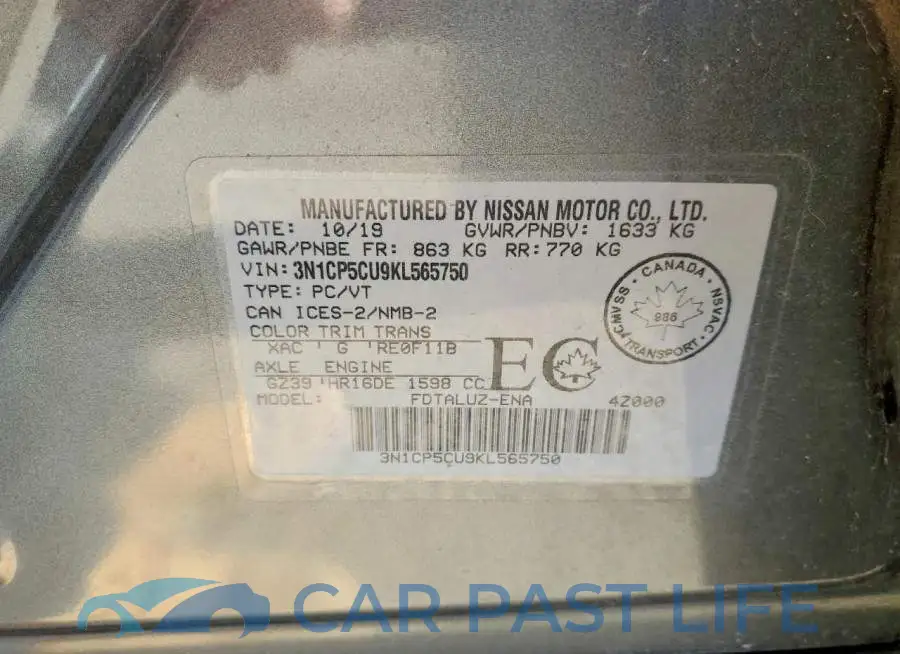 3N1CP5CU9KL565750# 14