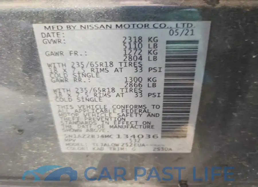 5N1AZ2BJ4MC134036# 14