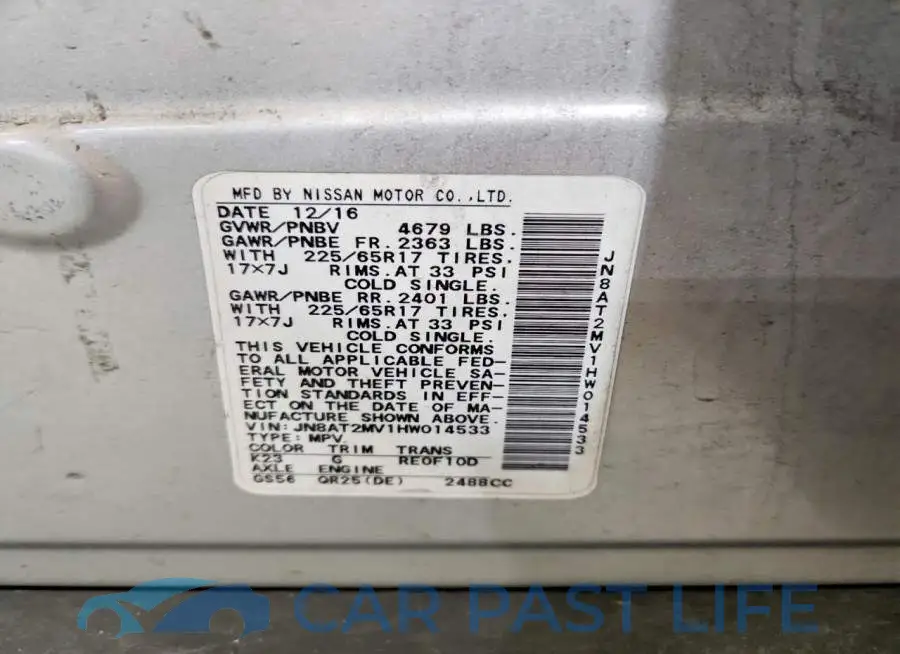 JN8AT2MV1HW014533# 13