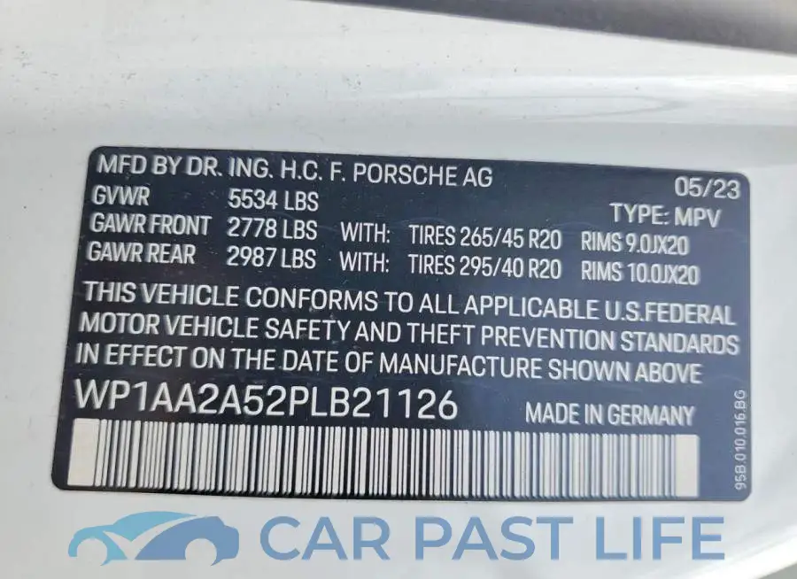 WP1AA2A52PLB21126# 13