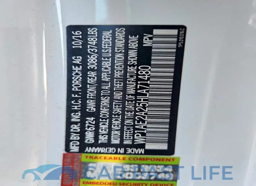 WP1AE2A25HLA71480# 13