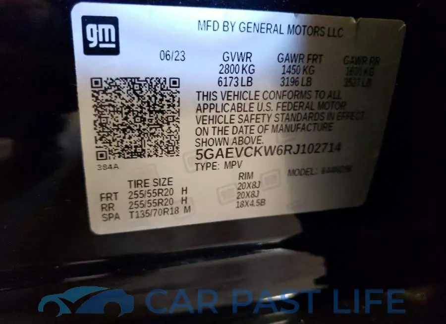 5GAEVCKW6RJ102714# 10