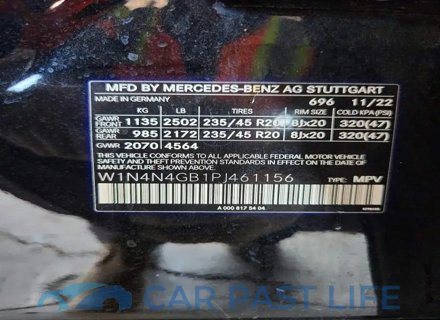 W1N4N4GB1PJ461156# 12