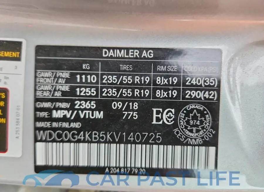 WDC0G4KB5KV140725# 13