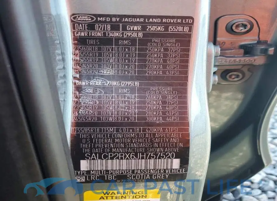 SALCP2RX6JH757520# 12