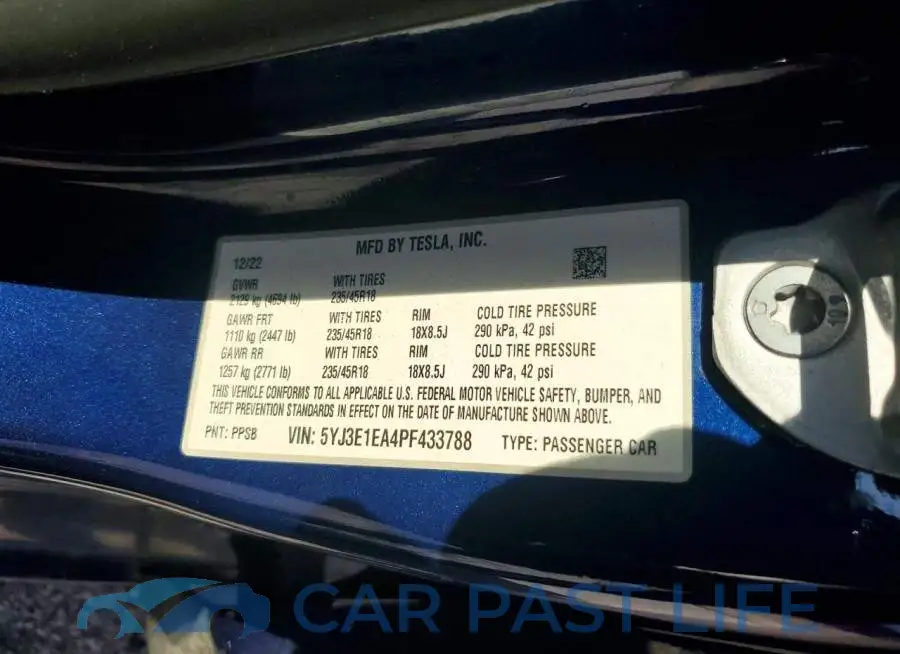 5YJ3E1EA4PF433788# 12