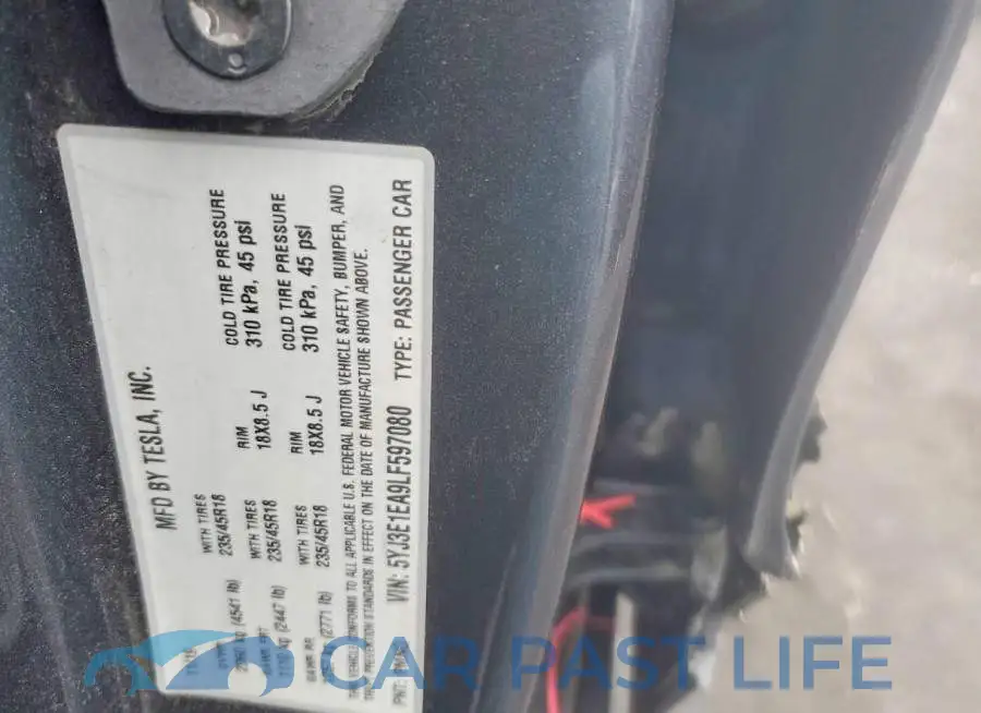 5YJ3E1EA9LF597080# 13