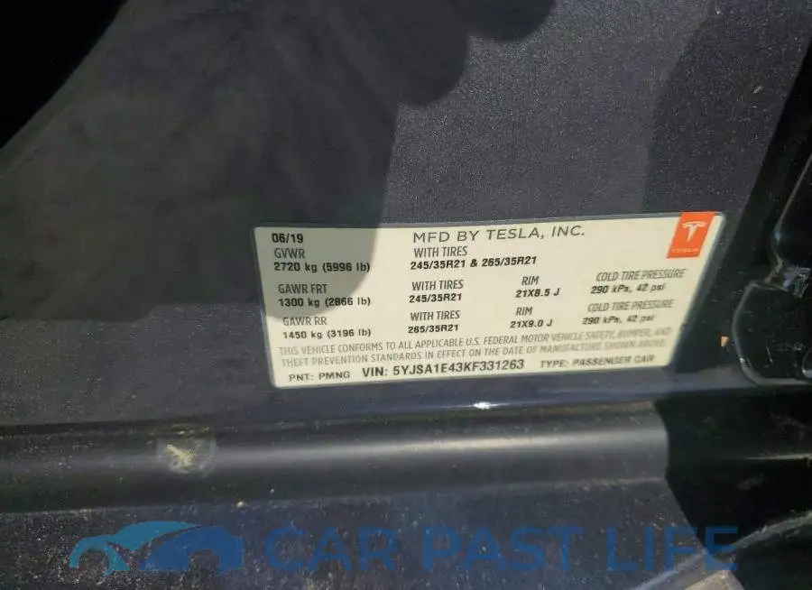 5YJSA1E43KF331263# 12