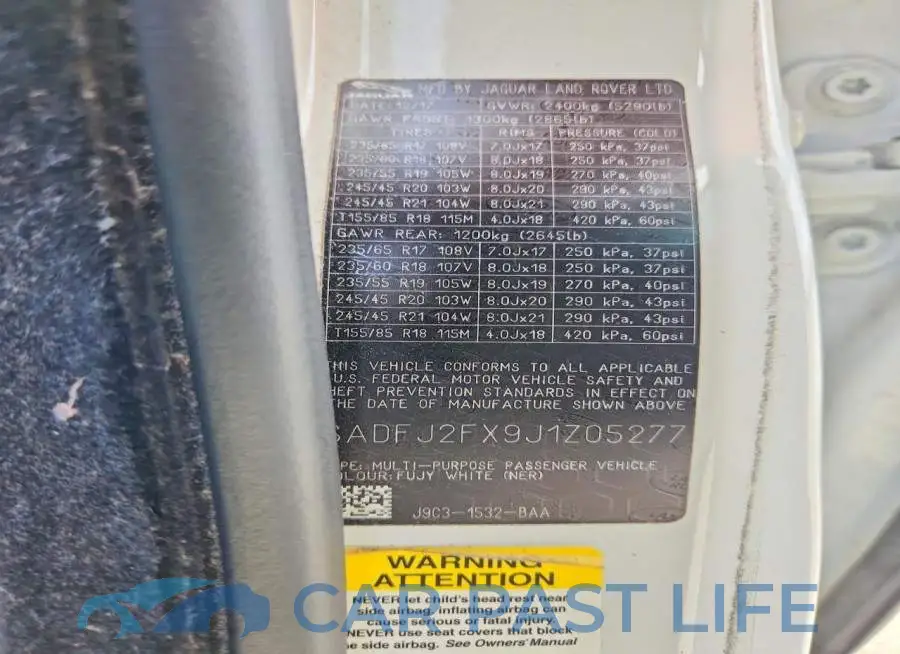 SADFJ2FX9J1Z05277# 13
