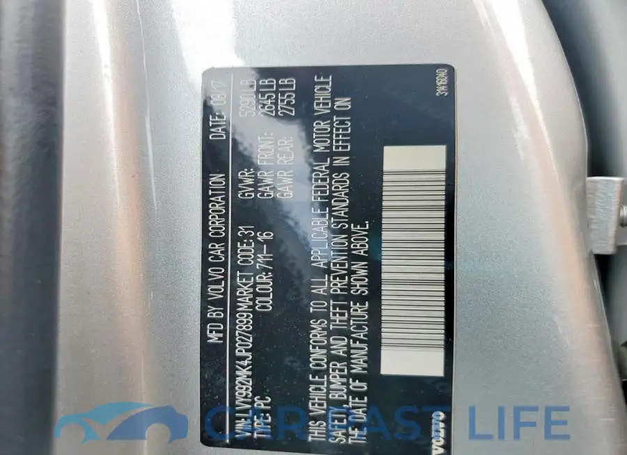 LVY992MK4JP027899# 12