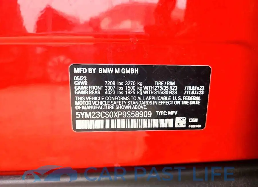 5YM23CS0XP9S58909# 12