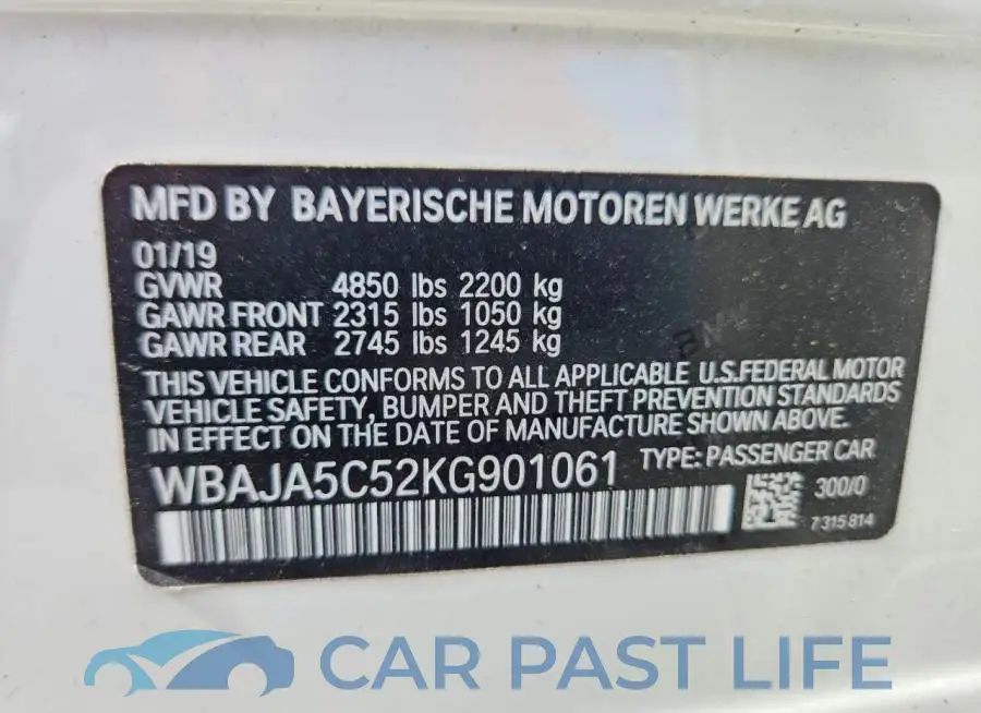 WBAJA5C52KG901061# 12