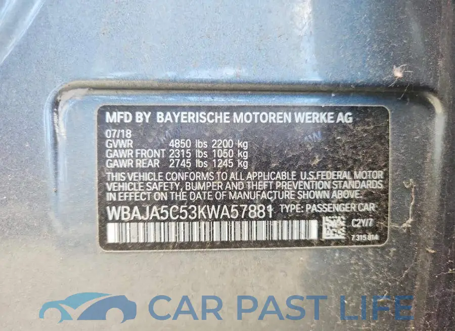 WBAJA5C53KWA57881# 12