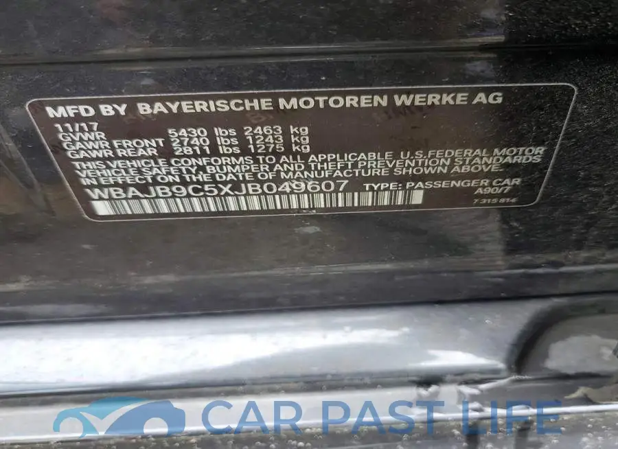 WBAJB9C5XJB049607# 12