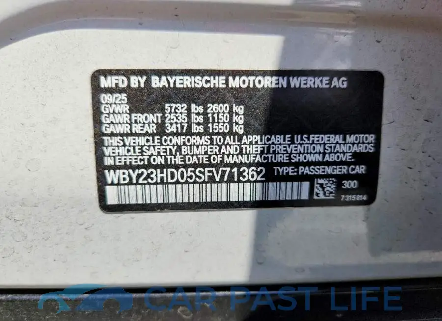 WBY23HD05SFV71362# 12