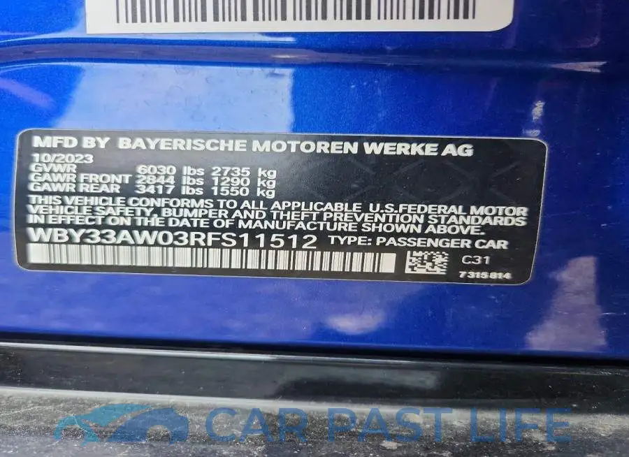 WBY33AW03RFS11512# 12