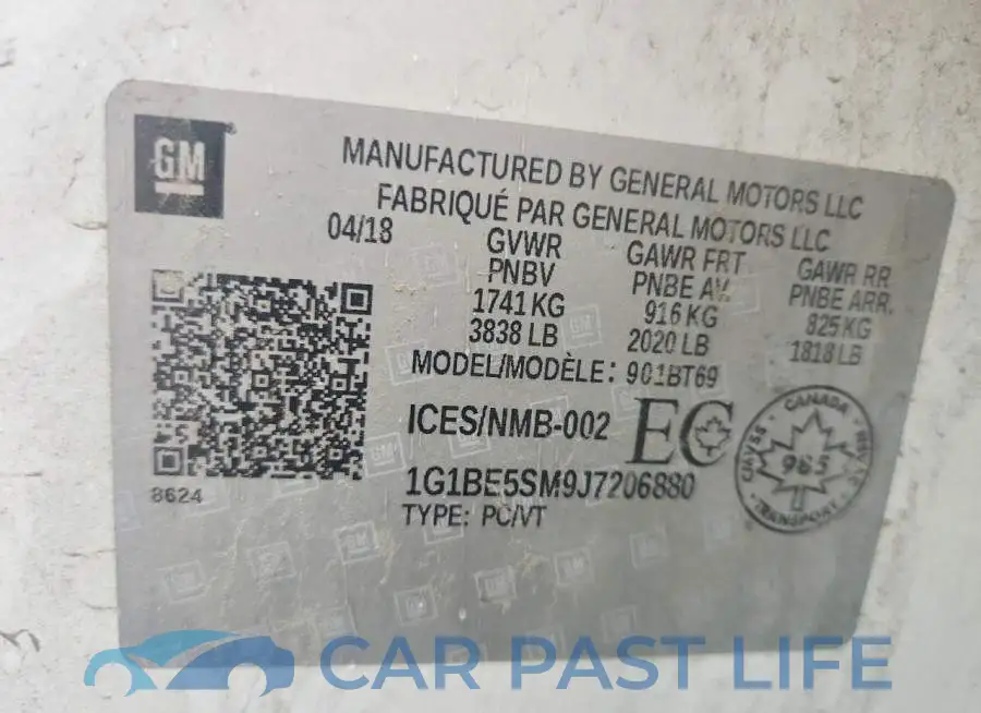1G1BE5SM9J7206880# 12