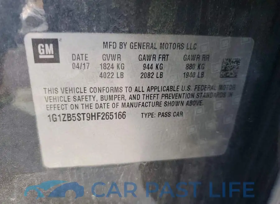 1G1ZB5ST9HF265166# 12