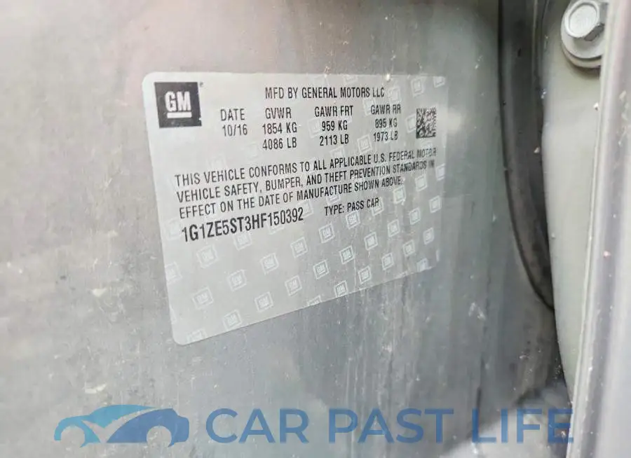 1G1ZE5ST3HF150392# 12