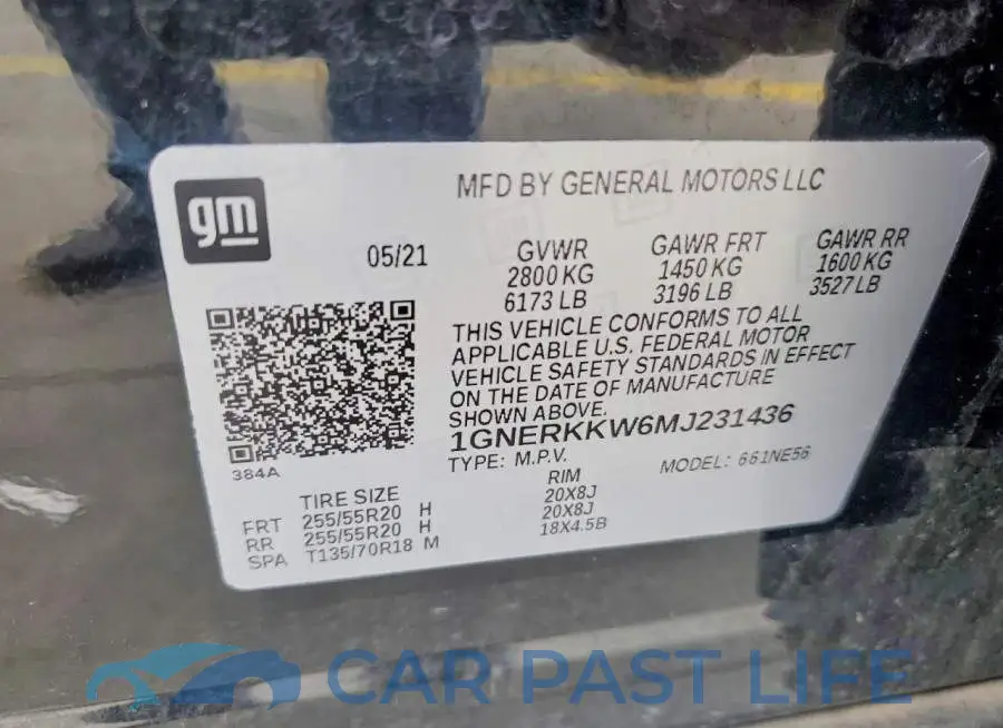 1GNERKKW6MJ231436# 13