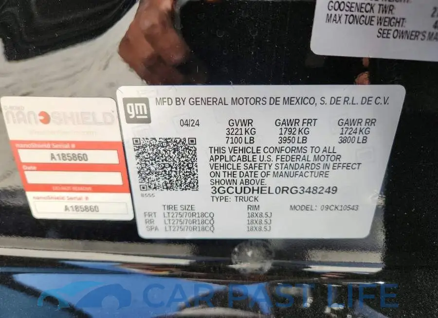 3GCUDHEL0RG348249# 12