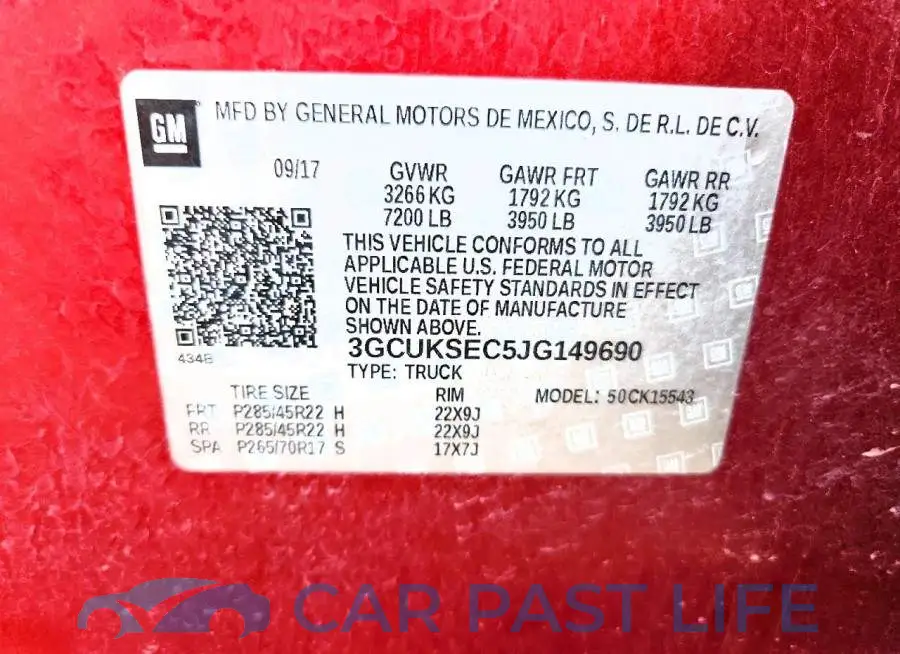 3GCUKSEC5JG149690# 12