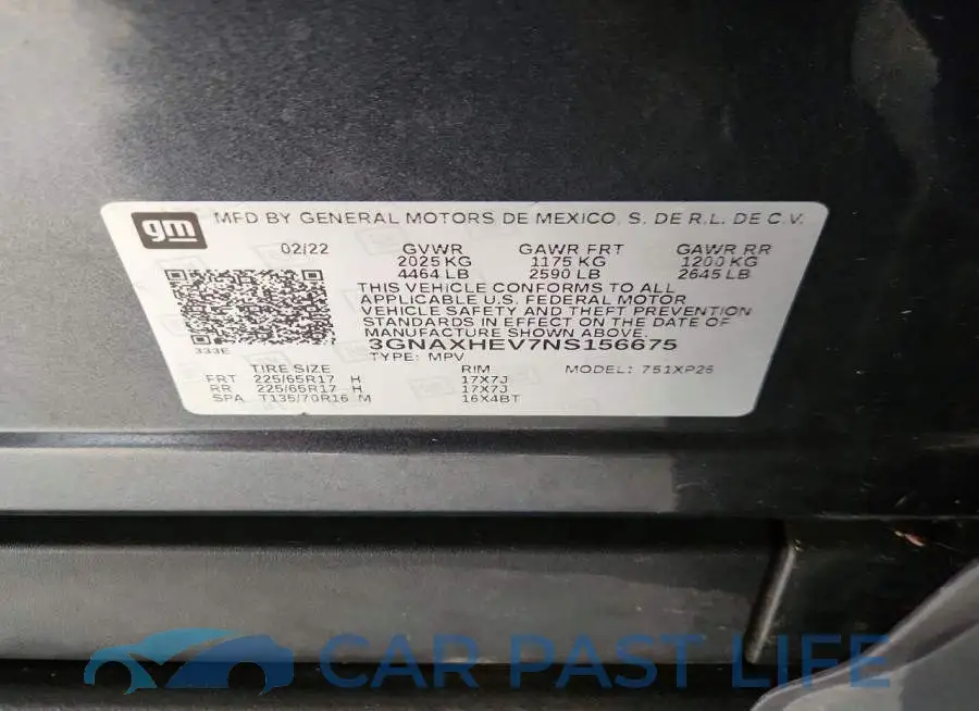 3GNAXHEV7NS156675# 13